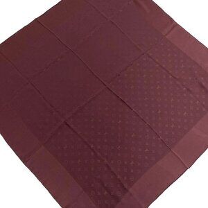 Auth LOUIS VUITTON Carre Monaco M71163 Bordeaux Monogram - Unconfirmed Scarf